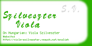 szilveszter viola business card